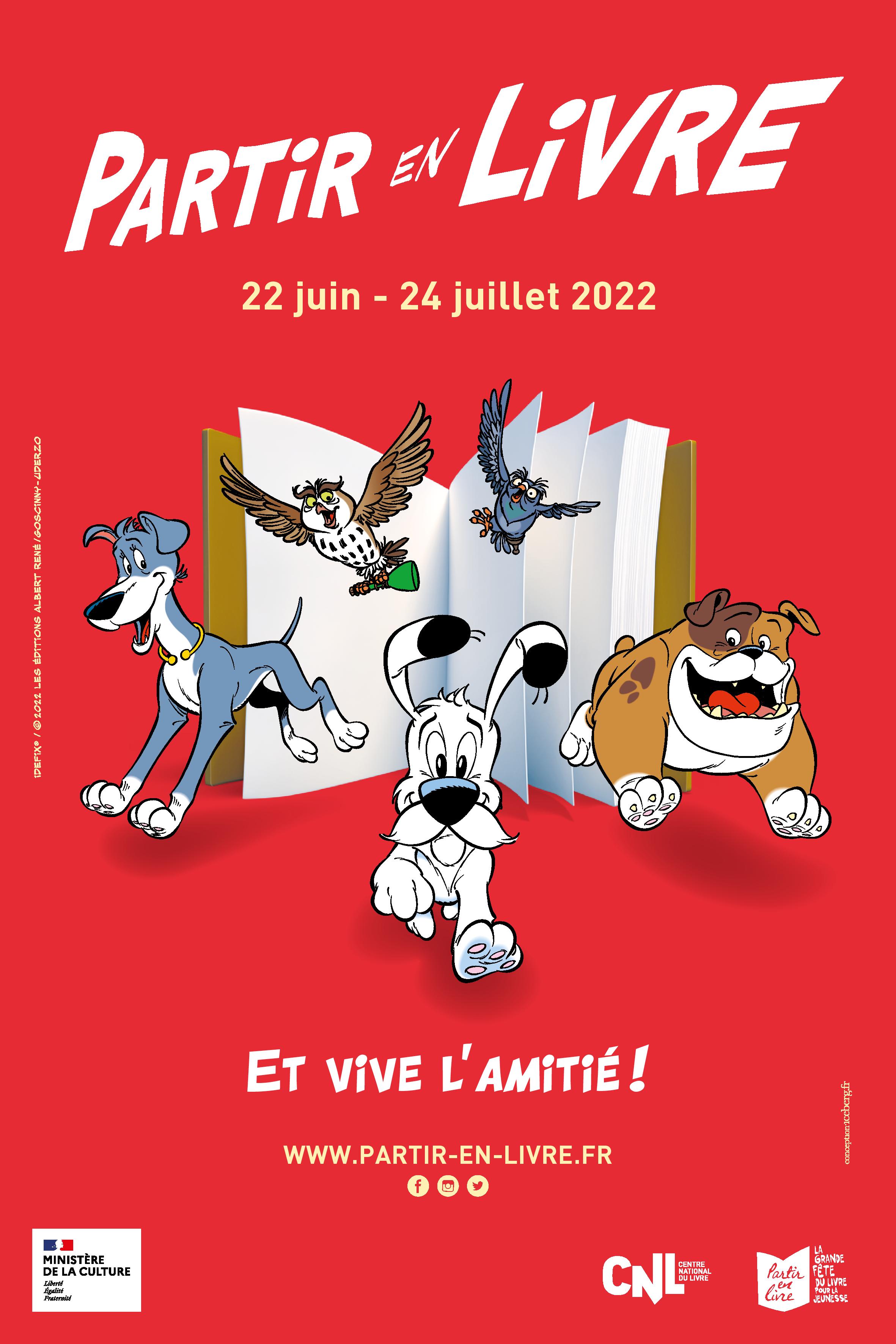 Affiche partir en livre