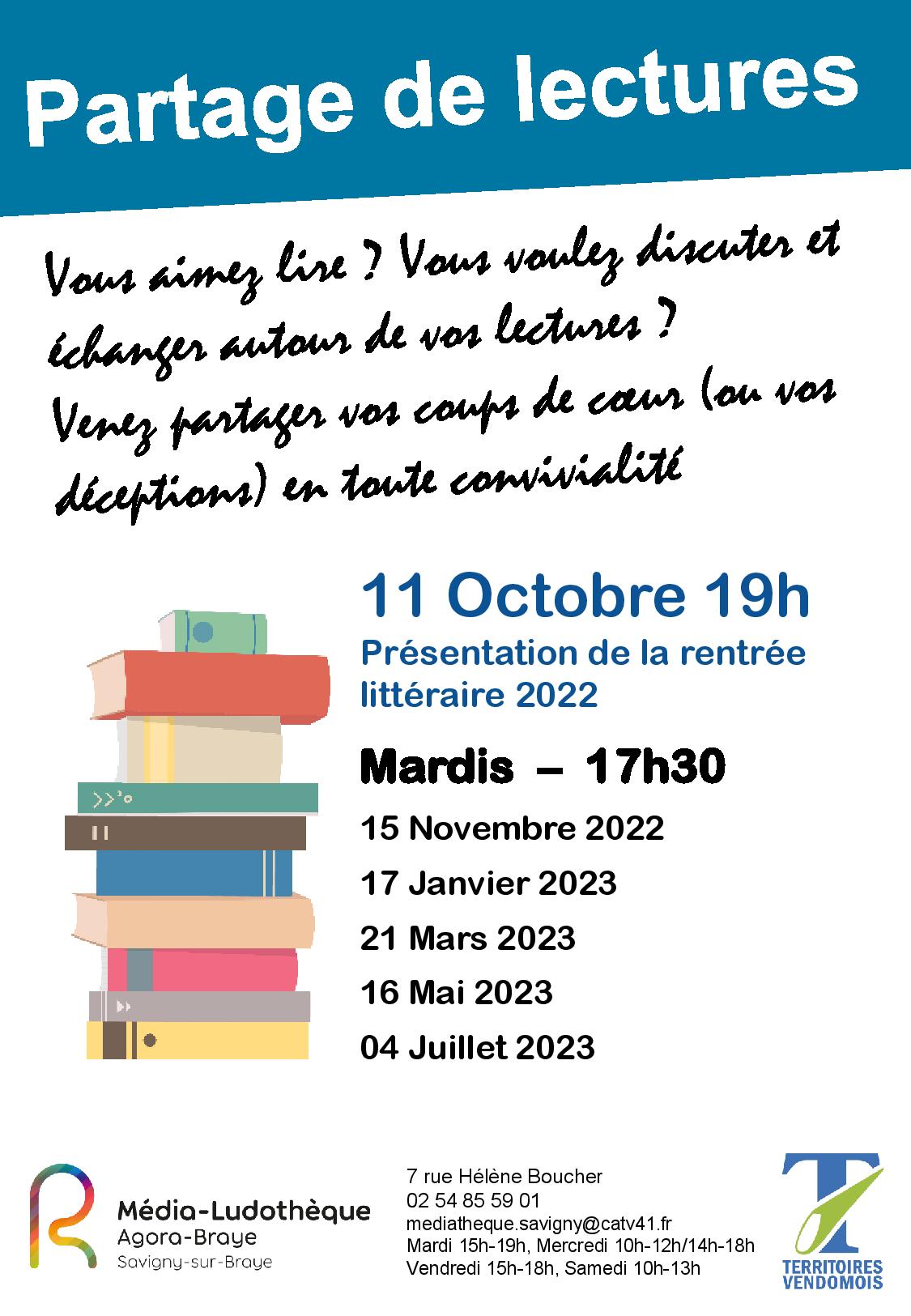 Affiche Partage de lectures