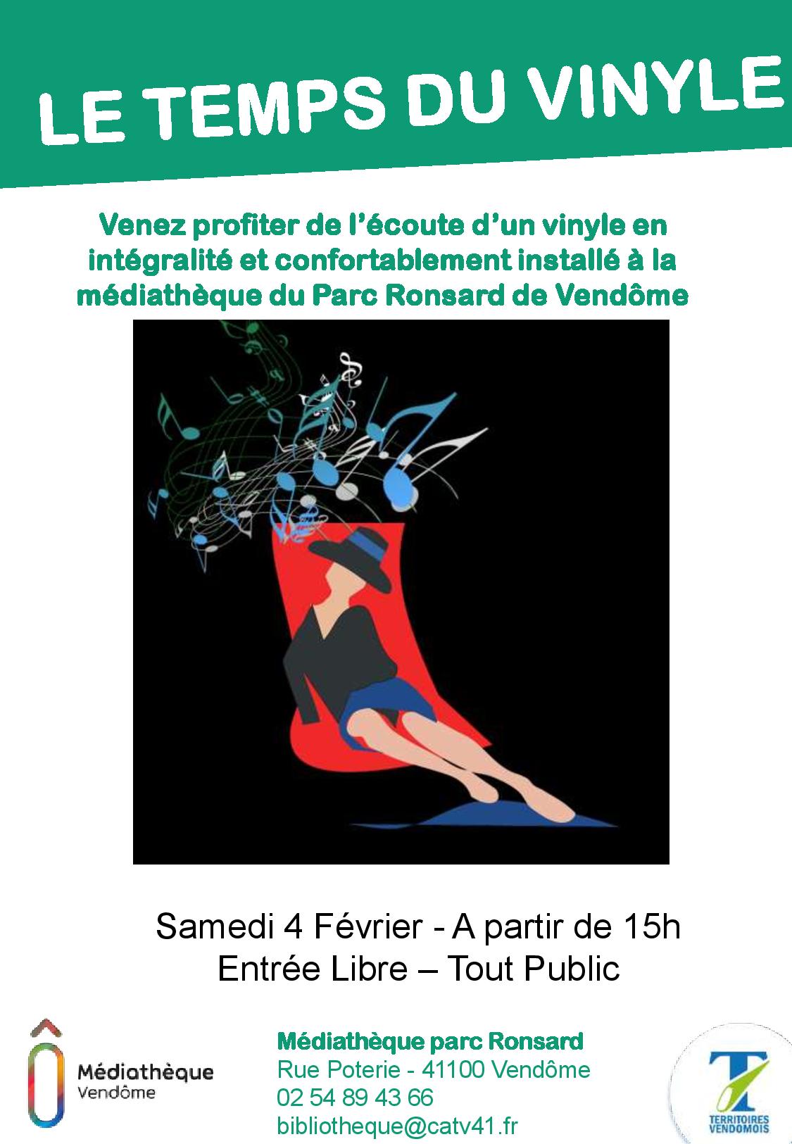 Affiche temps du vinyle