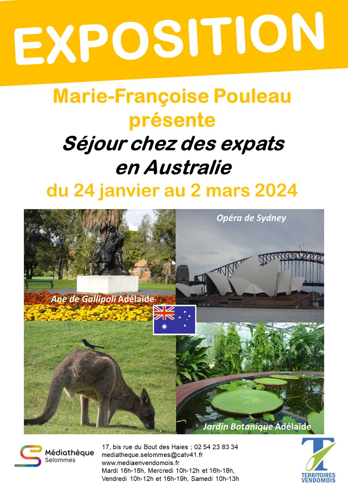 Exposition sur la vie d'expatriés en Australie