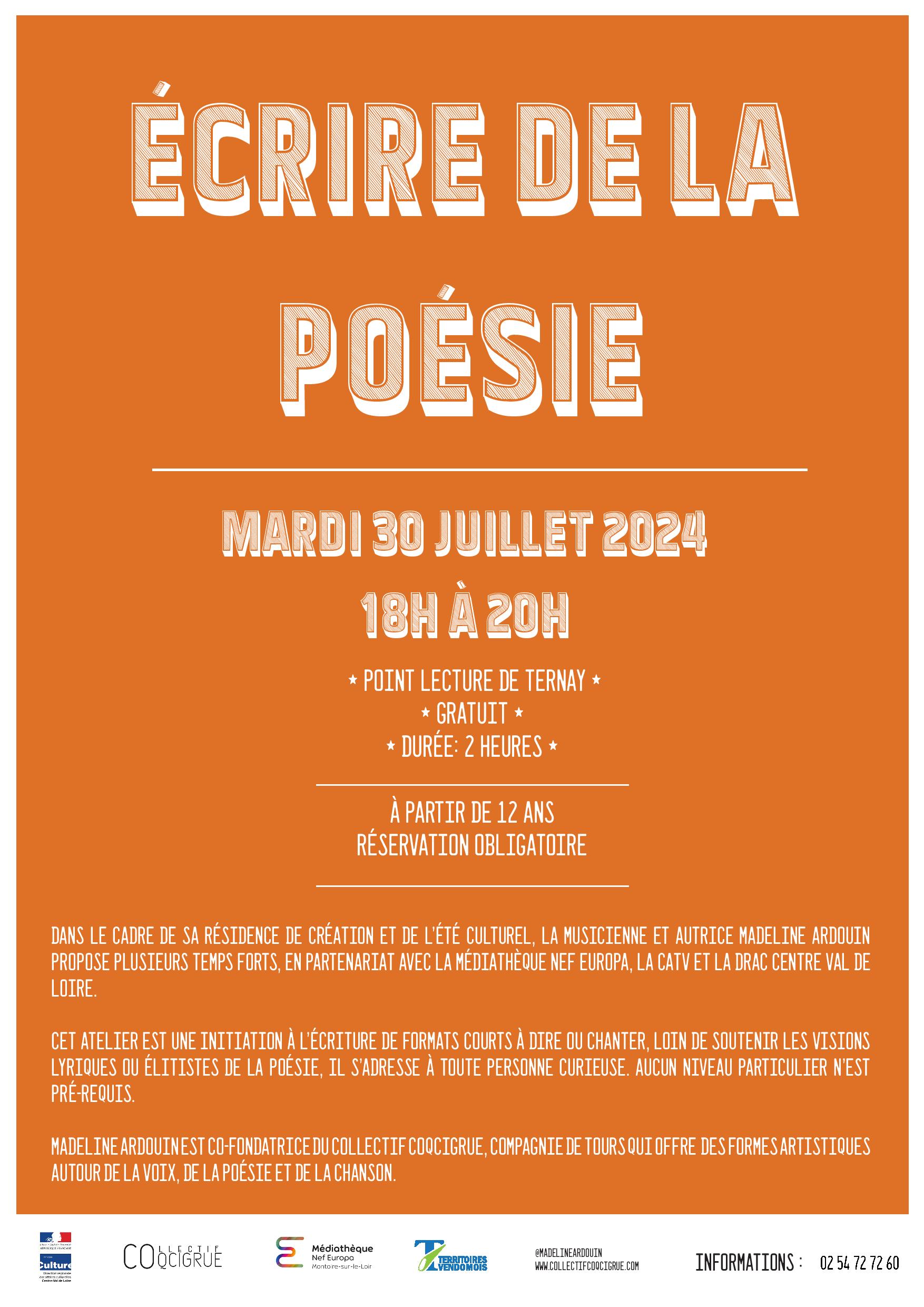 Ecrire de la poésie