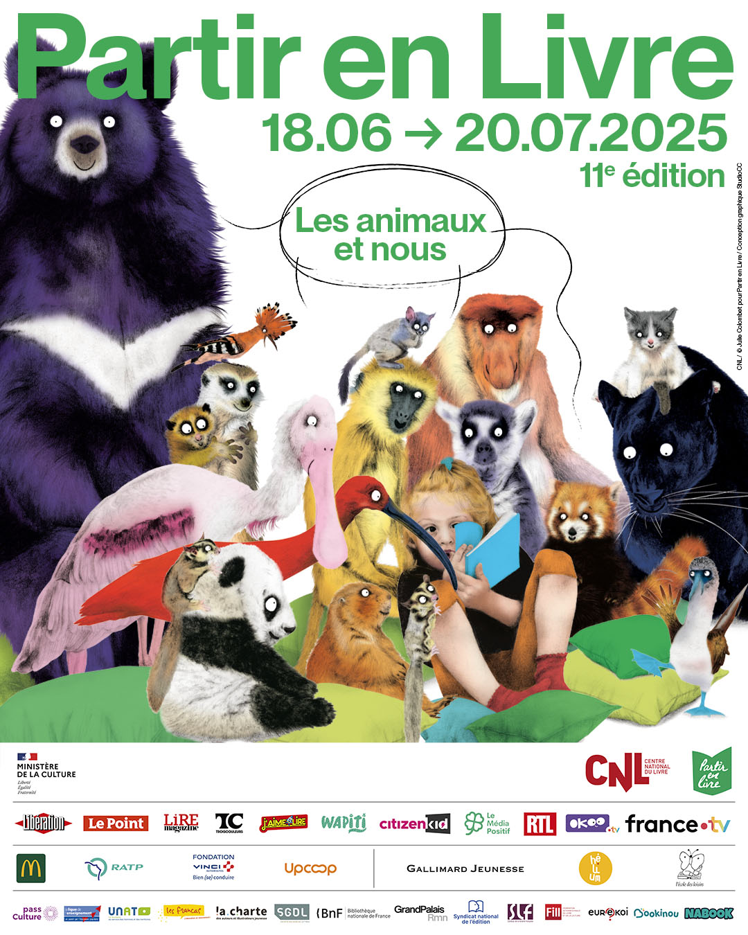 Affiche partir en livre